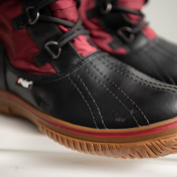 Pajar Canada Cali Winter Snow Boots Burgundy Black Waterproof Insulated W Sz 9 - Picture 4 of 6